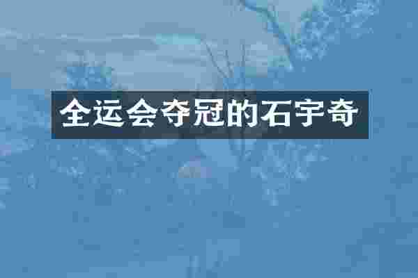 全运会夺冠的石宇奇