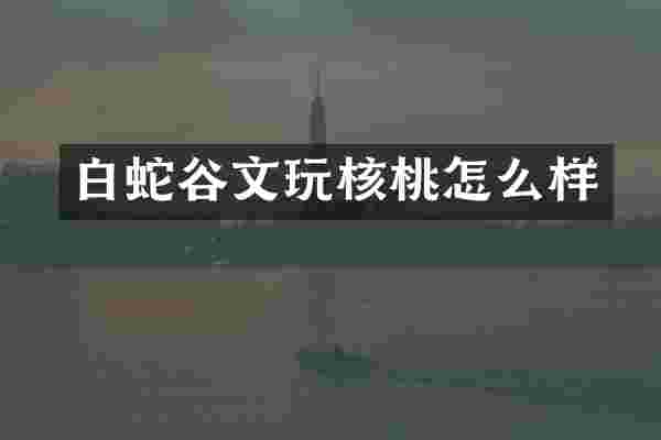 白蛇谷文玩核桃怎么样