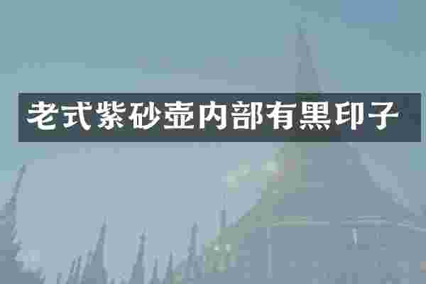 老式紫砂壶内部有黑印子