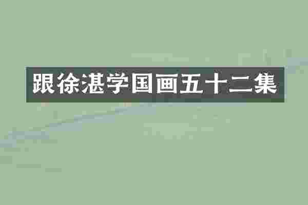 跟徐湛学国画五十二集