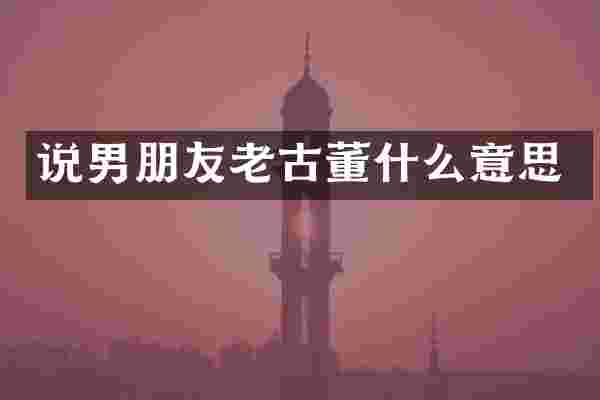 说男朋友老古董什么意思