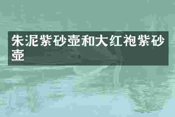 朱泥紫砂壶和大红袍紫砂壶