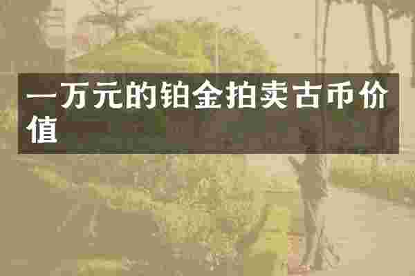 一万元的铂金拍卖古币价值