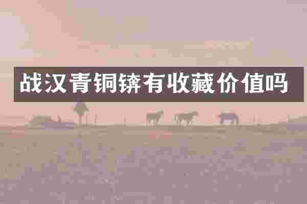 战汉青铜锛有收藏价值吗