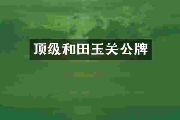 顶级和田玉关公牌