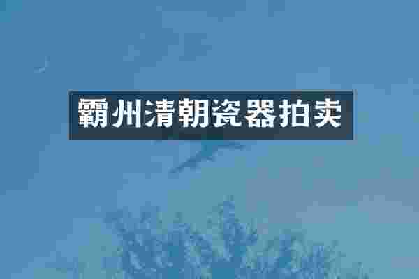霸州清朝瓷器拍卖