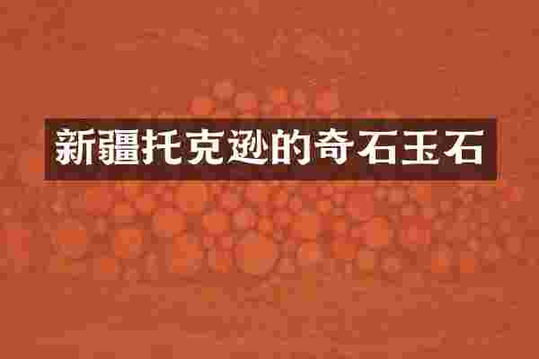 新疆托克逊的奇石玉石