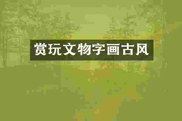 赏玩文物字画古风