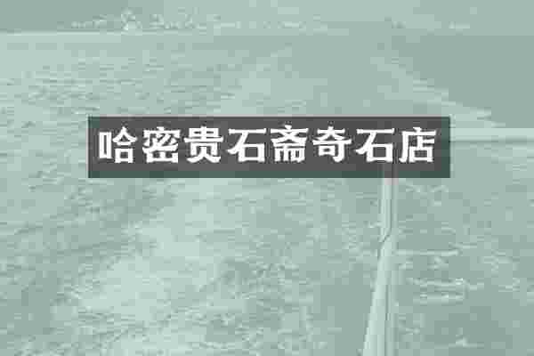 哈密贵石斋奇石店