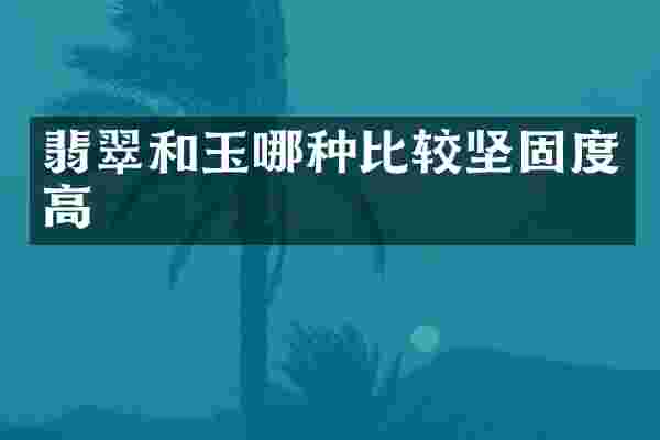 翡翠和玉哪种比较坚固度高