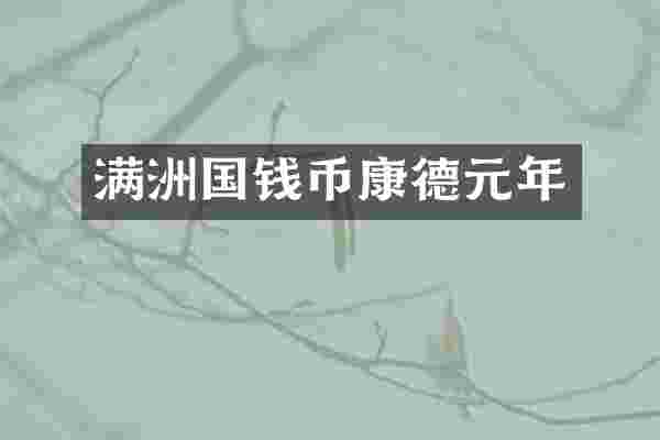 满洲国钱币康德元年