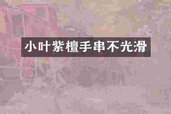 小叶紫檀手串不光滑