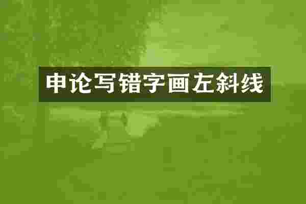 申论写错字画左斜线