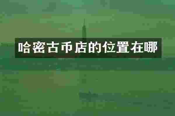 哈密古币店的位置在哪