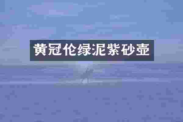 黄冠伦绿泥紫砂壶