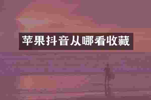苹果抖音从哪看收藏