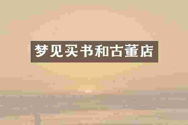 梦见买书和古董店