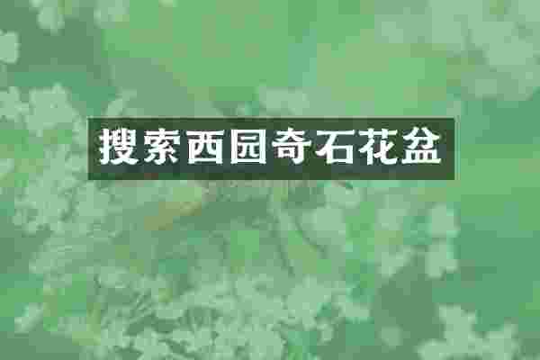 搜索西园奇石花盆