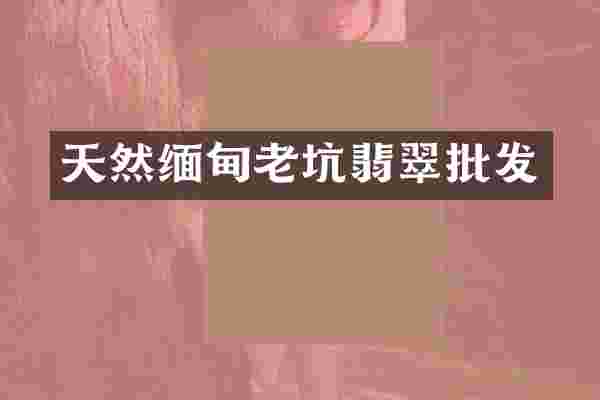 天然缅甸老坑翡翠批发