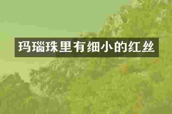玛瑙珠里有细小的红丝