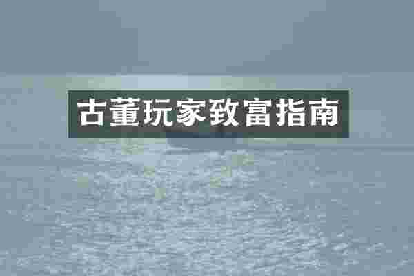 古董玩家致富指南