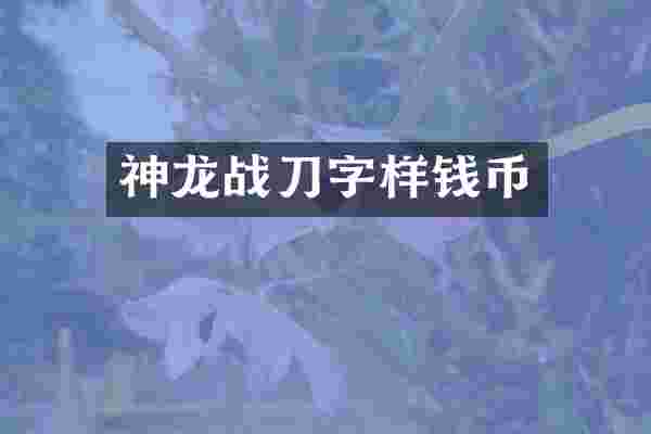 神龙战刀字样钱币