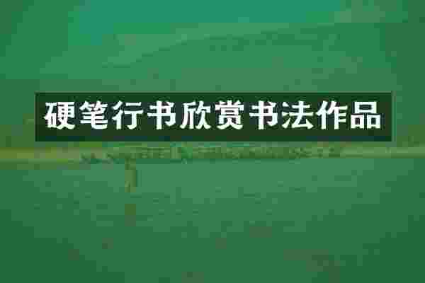 硬笔行书欣赏书法作品