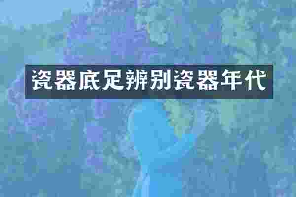 瓷器底足辨别瓷器年代
