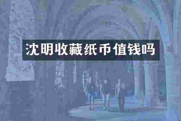 沈明收藏纸币值钱吗