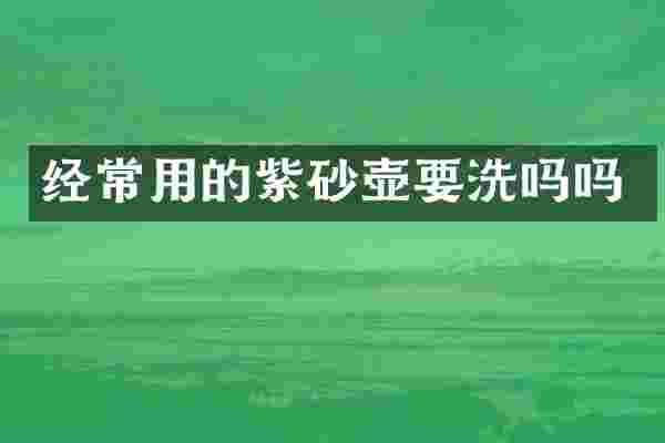 经常用的紫砂壶要洗吗吗
