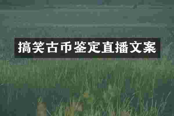 搞笑古币鉴定直播文案
