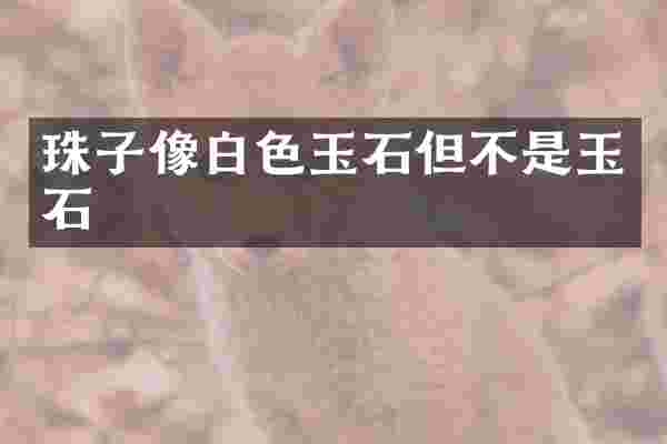 珠子像白色玉石但不是玉石