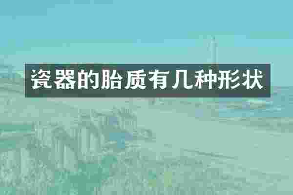 瓷器的胎质有几种形状