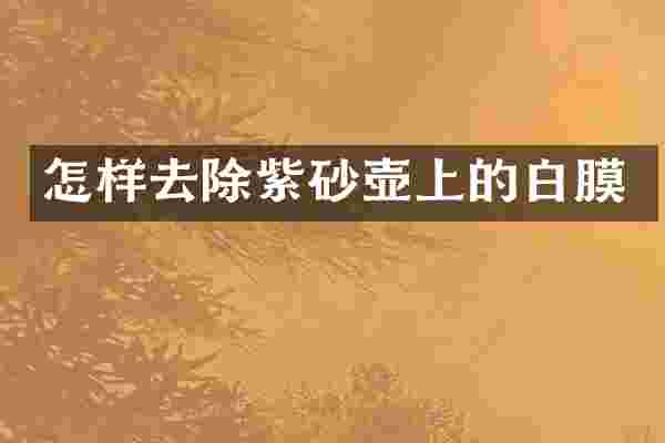 怎样去除紫砂壶上的白膜