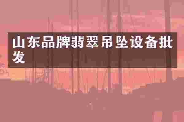 山东品牌翡翠吊坠设备批发