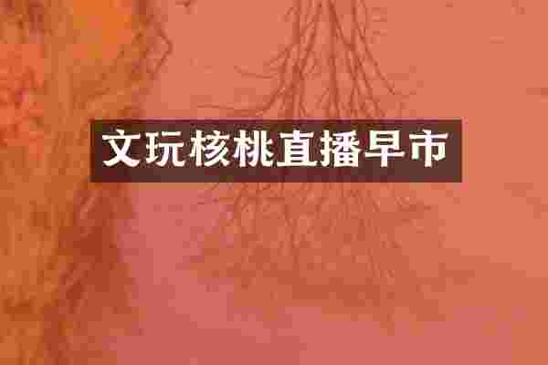 文玩核桃直播早市