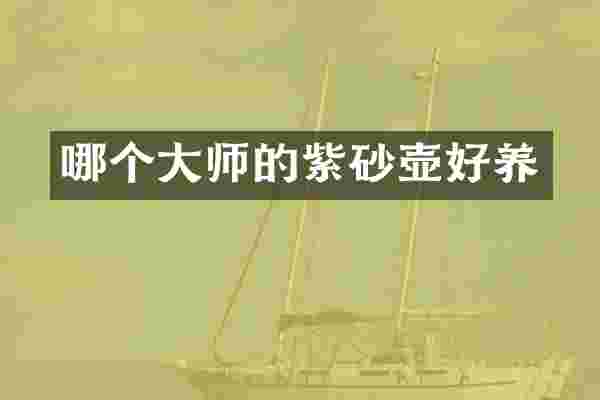 哪个大师的紫砂壶好养