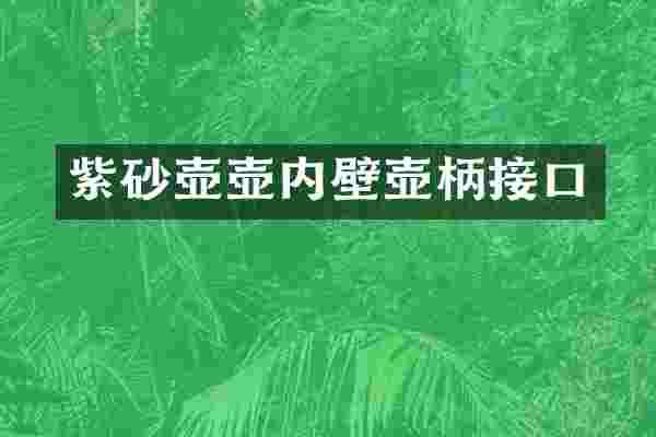 紫砂壶壶内壁壶柄接口