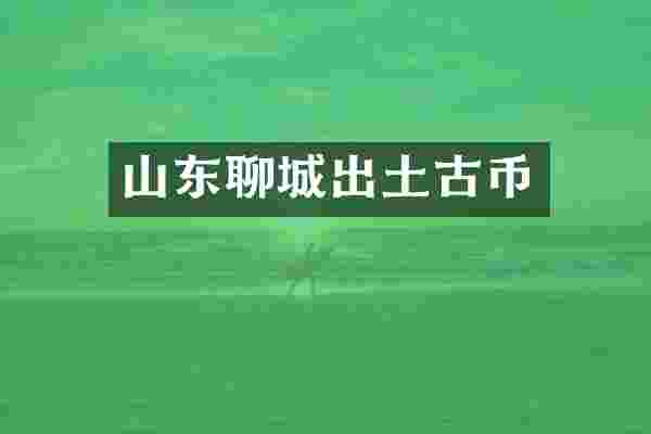 山东聊城出土古币