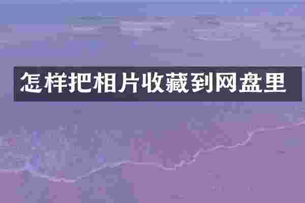 怎样把相片收藏到网盘里