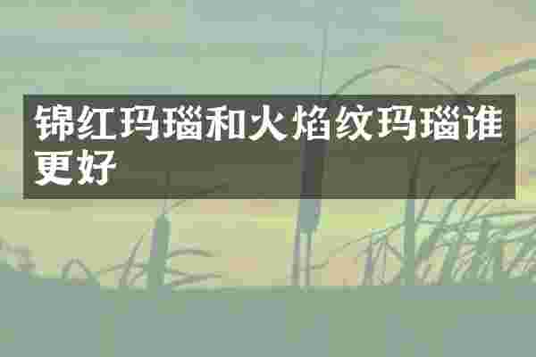 锦红玛瑙和火焰纹玛瑙谁更好