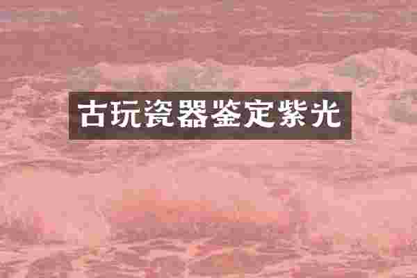 古玩瓷器鉴定紫光