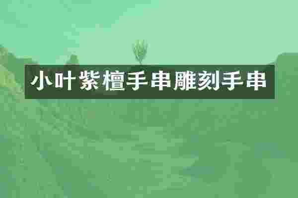 小叶紫檀手串雕刻手串