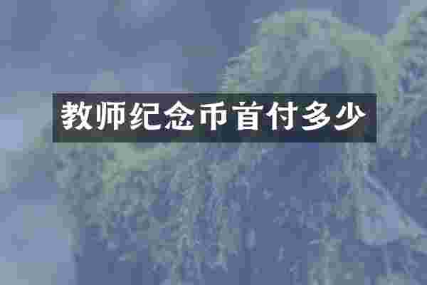 教师纪念币首付多少