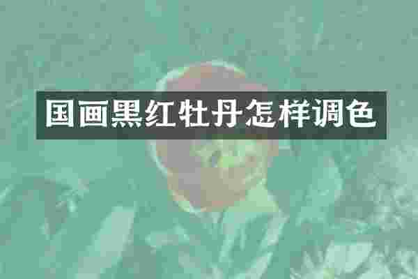 国画黑红牡丹怎样调色