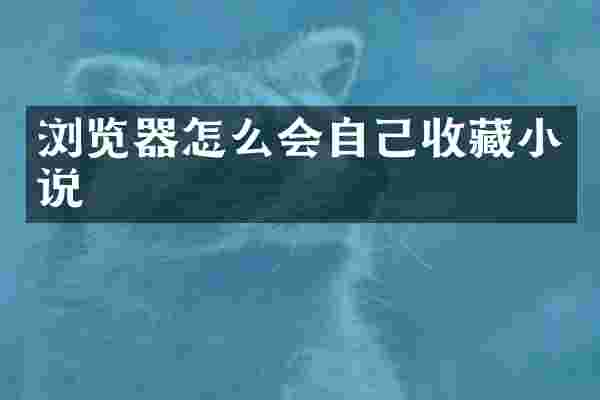 浏览器怎么会自己收藏小说
