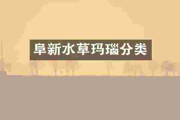 阜新水草玛瑙分类