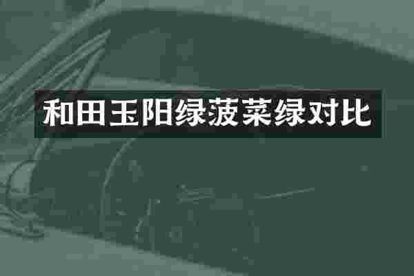 和田玉阳绿菠菜绿对比