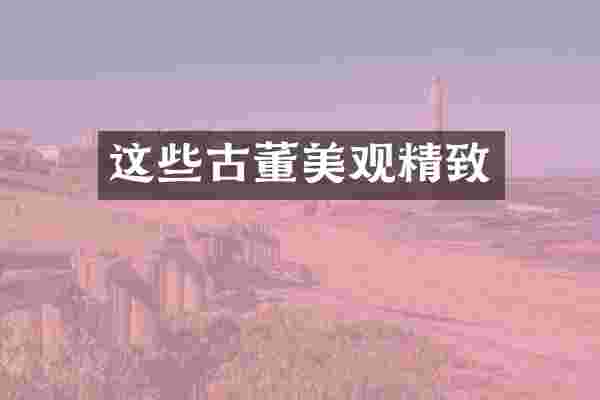 这些古董美观精致