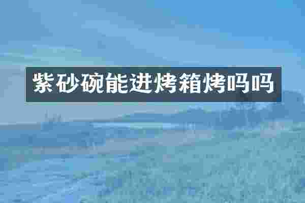 紫砂碗能进烤箱烤吗吗